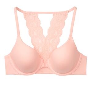 Victoria's Secret BBV Light Pink Racerback Perfect Coverage Bra
